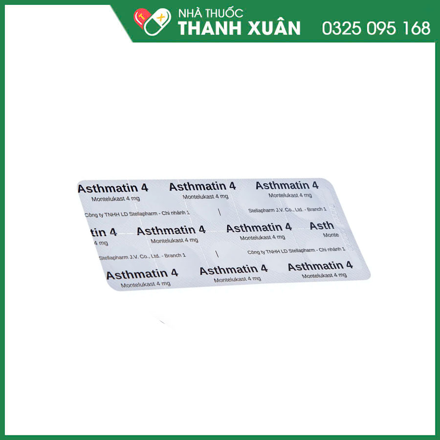 Asthmatin 4 phòng ngừa và điều trị lâu dài bệnh hen suyễn, giảm triệu chứng viêm mũi dị ứng